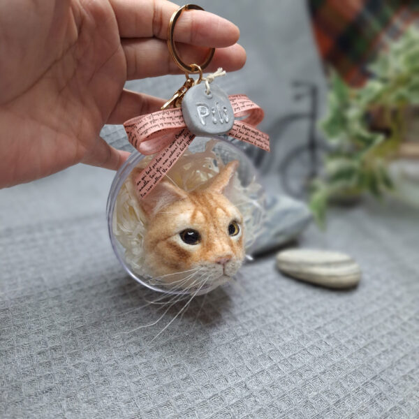 客製擬真寵物羊毛氈貓咪鑰匙圈 客製擬真寵物羊毛氈貓咪鑰匙圈