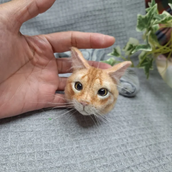 客製擬真寵物羊毛氈貓咪鑰匙圈 客製擬真寵物羊毛氈貓咪鑰匙圈