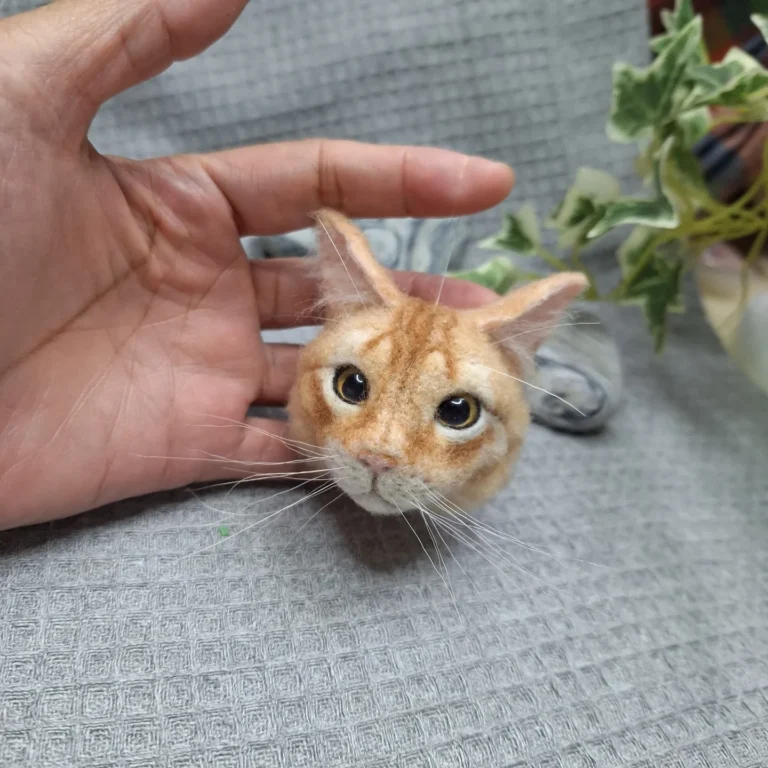 客製擬真寵物羊毛氈貓咪鑰匙圈