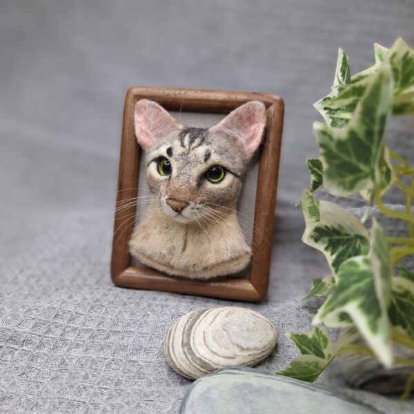 客製擬真寵物羊毛氈貓咪相框 (複製)