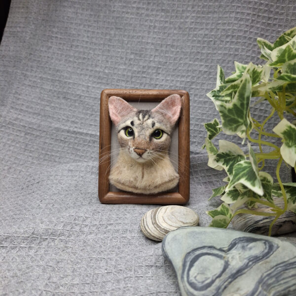 客製擬真寵物羊毛氈貓咪相框 (複製)